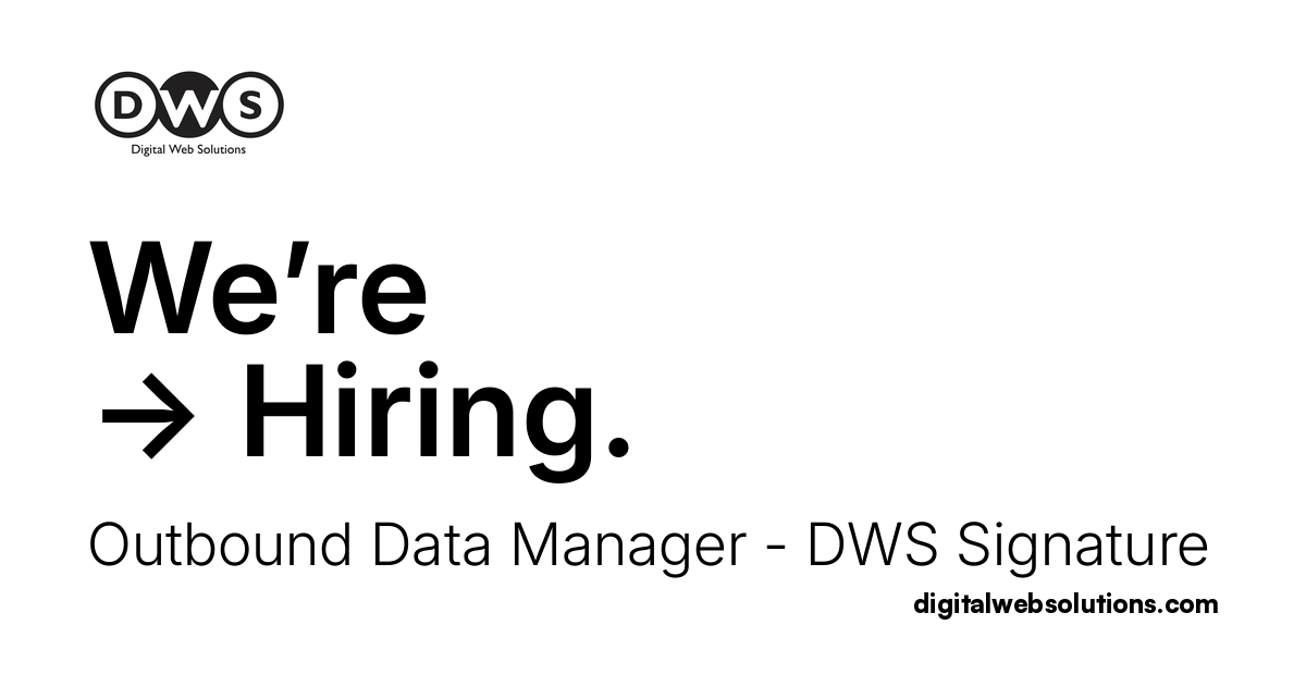 Digital Web Solutions - Outbound Data Manager - DWS Signature