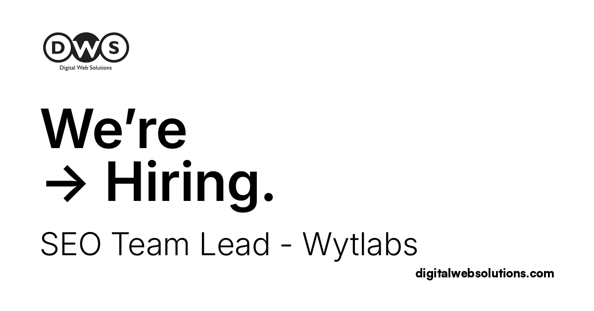 Digital Web Solutions - SEO Team Lead - Wytlabs